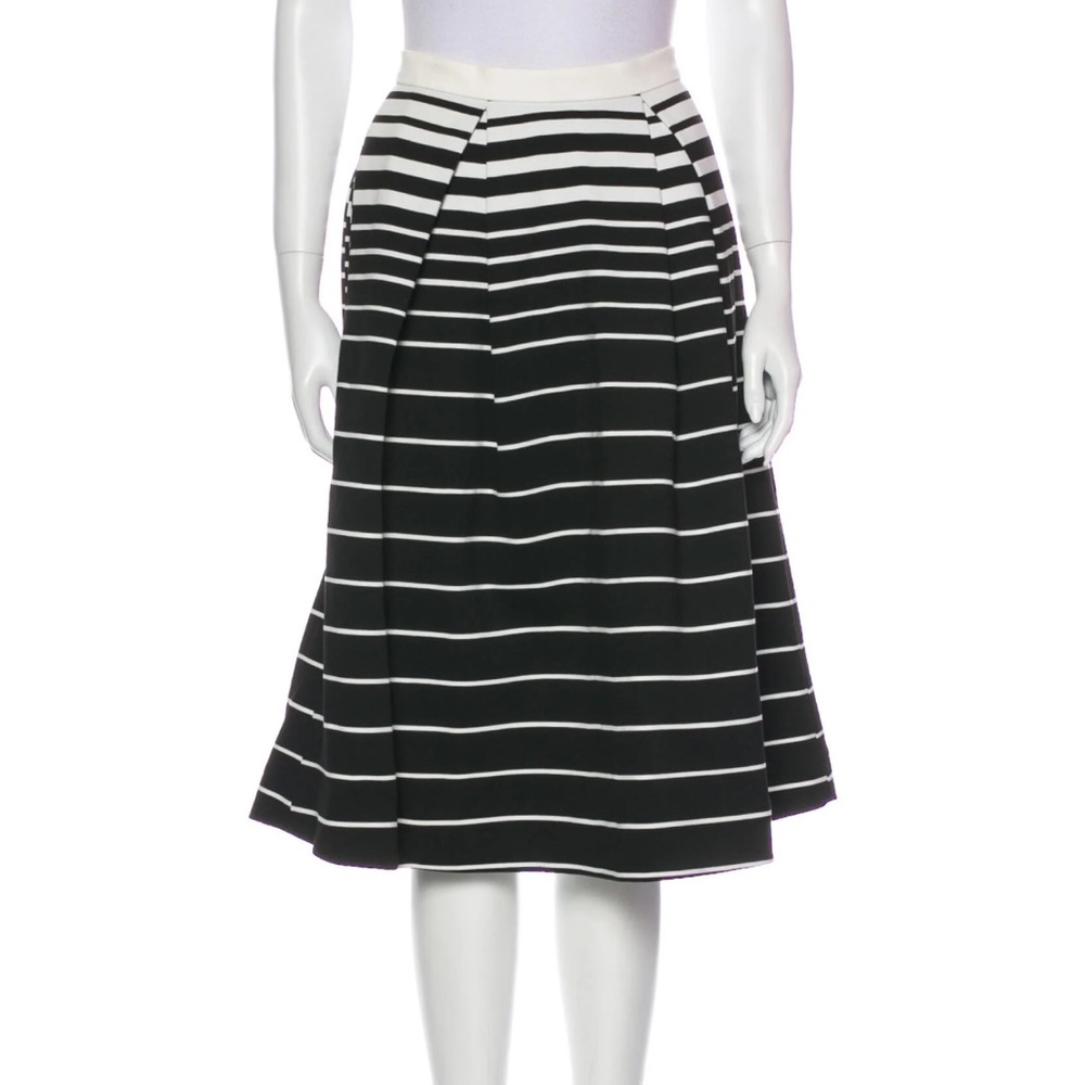 NWOT! N / NICHOLAS Black & White Striped Midi Skirt